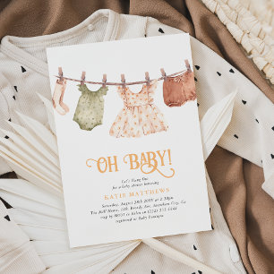Invitation Mignon aquarelle Fille Faisons la Fête Baby Shower