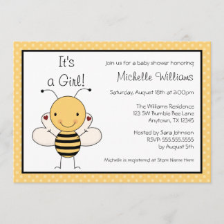 Invitation Mignon gaffez le baby shower de point de polka