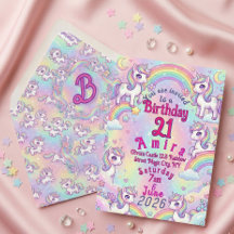 Mignon Licorne Kawaii Arc-en-ciel Pastel Magique