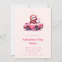 Mignon paresseux dans une décapotable rose pour la