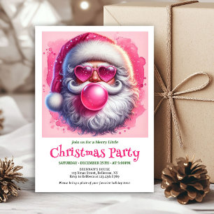 Invitation Mignon Père Noël Funny Lunettes en forme de cœur I