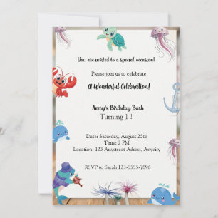 Invitation Mignon sous la mer