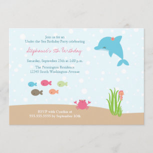 Invitation Mignon sous l'invitation de fête d'anniversaire de