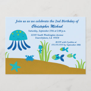 Invitation Mignon sous l'invitation de fête d'anniversaire du