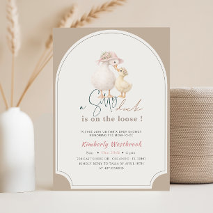 Invitation Mignonne Baby Shower de l'Arche de Canard Ridicule