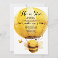 Mignonne Bee He ou She Hot air Balloon Genre Revei