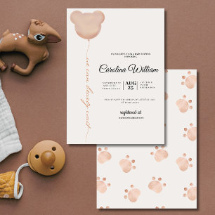 Invitation Mignonne brun nous pouvons faire attendre baby sho