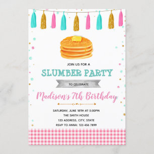Invitation mignonne d'anniversaire de crêpe