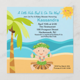 Invitation mignonne de baby shower de garçon de