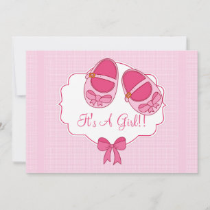 Invitation mignonne de baby shower de "Mary Janes"