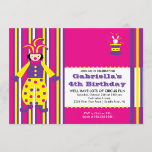 Invitation MIGNONNE de fête d'anniversaire de