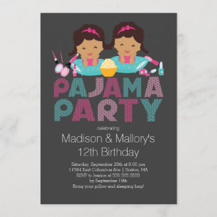 Invitation mignonne de fête d'anniversaire de