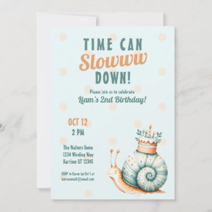 Invitation Mignonne escargot de bois Temps des mouches Annive