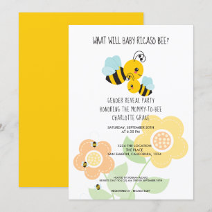 Invitation Mignonne Genre Révèle Ce Qui Va Bébé Baby shower A