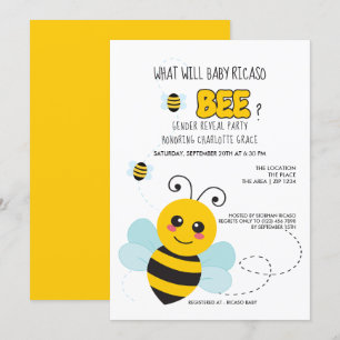 Invitation Mignonne Genre Révèle Ce Qui Va Bébé Baby shower A