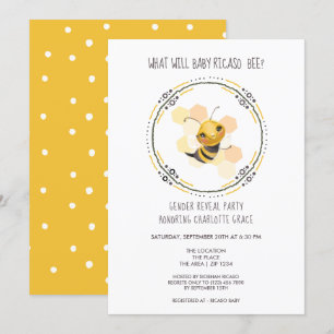 Invitation Mignonne Genre Révèle Ce Qui Va Bébé Baby shower A