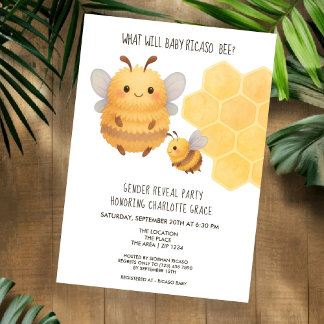 Invitation Mignonne Genre Révèle Ce Qui Va Bébé Baby shower A