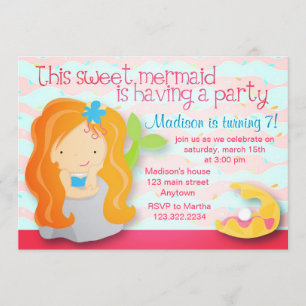Invitation mignonne moderne de fête d'anniversaire