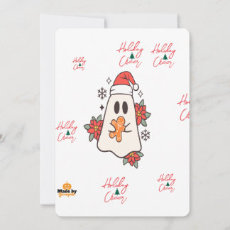 Invitation Mignonne Mug Fantôme de Noël | Pain d'épices de va