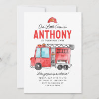Mignonne Notre Petit Casque Pompier Camion Anniver