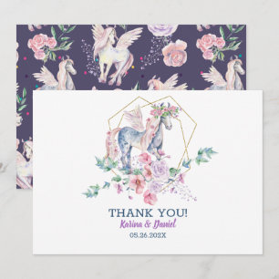 Invitation Mignonne poney magique et roses roses roses couron