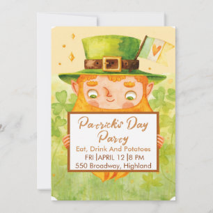 Invitation mignonne pour la fête de la Saint-Patri