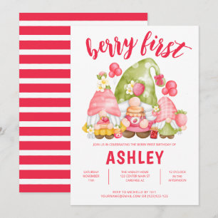 Invitation mignonne pour le premier anniversaire d
