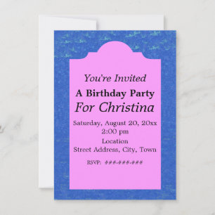 Invitation Mignonne sirène d'anniversaire Seahorse Starfish r