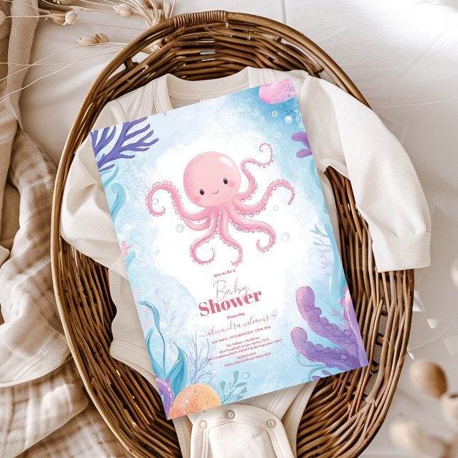 Invitation Mignonne sous le Baby shower marin (Créateur téléchargé)