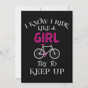 Invitation Mignonne Vélo Femme Femme Cycliste Femme