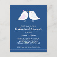 Mignons Inséparables sur le dîner de répétition bl