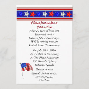 Invitation militaire de partie de retraite