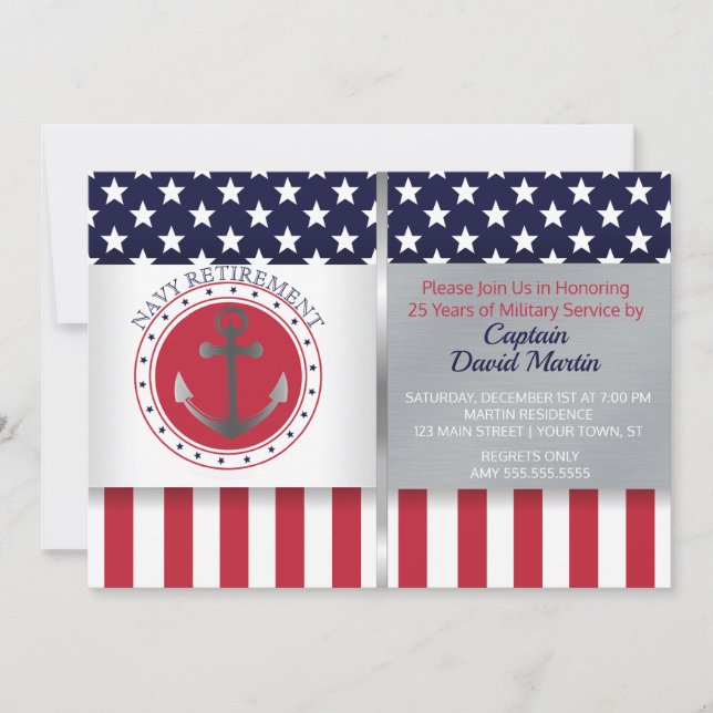 Invitation militaire de partie de retraite de (Devant)