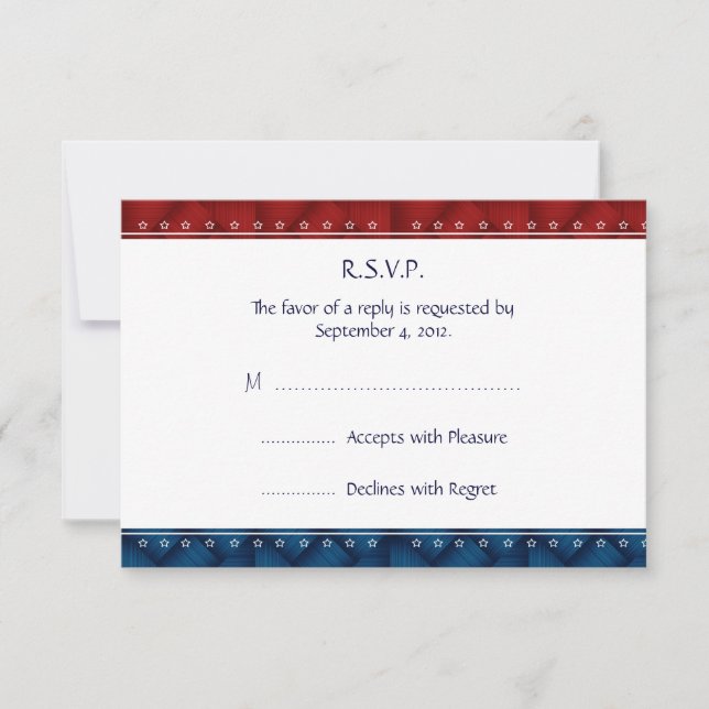 Invitation militaire patriotique américaine Carte  (Devant)