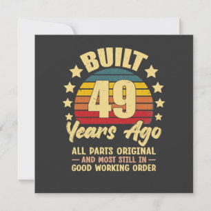 Invitation Millésime 49e Anniversaire Construit Il Y A 49 Ans