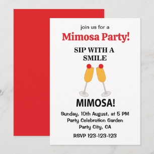 Invitation Mimosa Sip Avec Le Sourire Mimosa