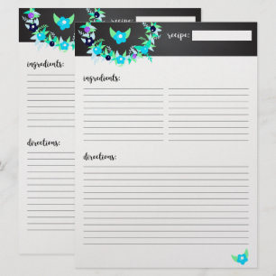 Invitation Mini-Classeur de recette brossé simple