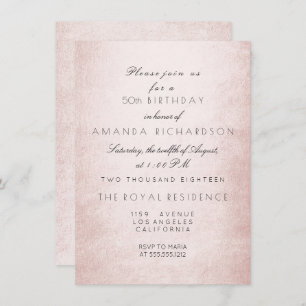 Invitation Mini Delicé Pastel Rose rose Anniversaire