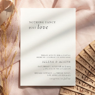 Invitation Mini écriture rien de fantaisie juste l'amour Invi