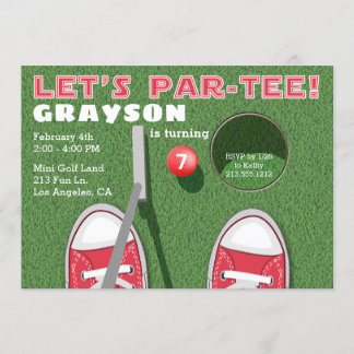 Invitation Mini Golf Parc-Tee Putt Putt Boy's Birthday