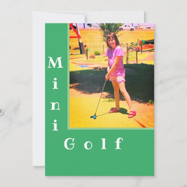 Invitation Mini Golf Putt-Putt Party (Devant)