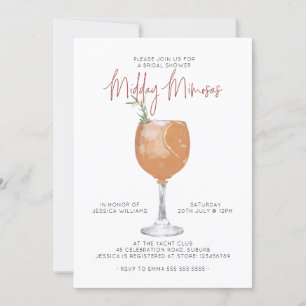Invitation Mini Mimosas Cocktail Fête des mariées Invitat
