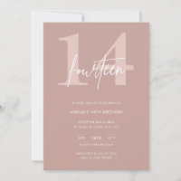 Mini moderne rose 14ème anniversaire