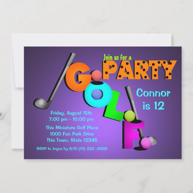 Invitation Miniature Golf (Devant)