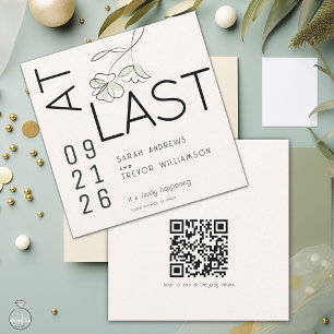 Invitation Minimal amusant Floral Moderne Sage et bouffée
