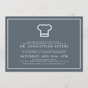 Invitation minimal du chef Graduation Retirement