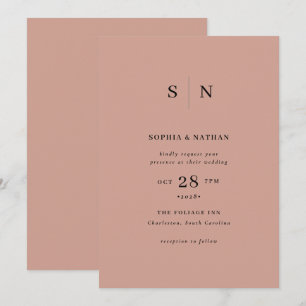 Invitation Minimal et chic   Mariage en terre cuite