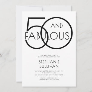 Invitation Minimal Fifty et Fabulux 50e Anniversaire