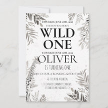 Minimal Jungle Wild One 1er Anniversaire Verdure