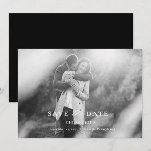 Invitation Minimal moderne Enregistrer la date